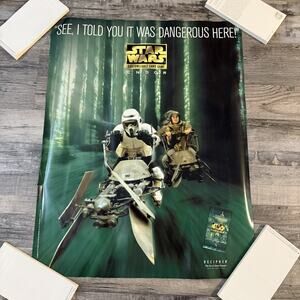 STAR WARS CCG ENDOR Promo POSTER Decipher 22x27 - Rare - Art Deco Wall Decor